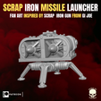 SCRAP IRON MISSILE LAUNCHER FAN ART INSPIRED BY SCRAP IRON GUN FROM Gi JOE jest | Scrap Iron fan art Big Gun for action figures