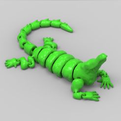 1.jpg STL-Datei Flexibles Krokodil GELENKT・3D-Drucker-Vorlage zum herunterladen