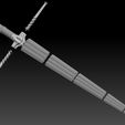 Preview12.jpg Geralt Steel Sword -The Witcher 3 Version 3D print model