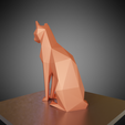 0004.png Low poly sitting cat