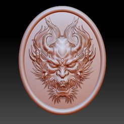 DragonHead.jpg Descargar archivo OBJ gratis colgante de cabeza de dragón • Objeto para imprimir en 3D, stlfilesfree