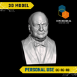 Winston-Churchill-Personal.png 3D Model of Winston Churchill - High-Quality STL File for 3D Printing (PERSONAL USE)