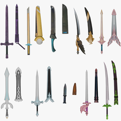 Thumb.png 10 Stylized Sword Models Pack 3 - Low Poly