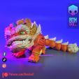 img_ChineseLion_003.jpg CHINESE LION - FLEXI - ARTICULATED FIGURE, PRINT-IN-PLACE, CUTE-FLEXI