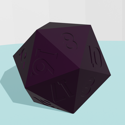 1-19-Blank-d20-v5-Sharp-dice-cut-no20-render.png Fichier STL D20 Sharp Dice Blank 20・Plan à imprimer en 3D à télécharger