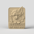 Dog-panel-stl-cnc-3d-model.248.png 3D Model STL CNC file Beware of Dog Panel