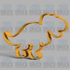 dino8.jpg Fichier STL Dinosaure - Coupe-biscuits de dinosaure・Objet pour imprimante 3D à télécharger