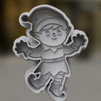 C1Elf1.png Christmas Elf Cookie Cutter - Bake Holiday Whimsy