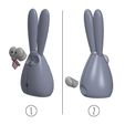 Assembly.jpg Minimalist Easter Bunny – Rabbit 3D Print Files (STL & 3MF) – 2 designs – Multi-Part Model – Commercial Use