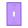 light_switch_cover_v2_-_more_hollow.STL ON/OFF Wall Plate for Light Switch