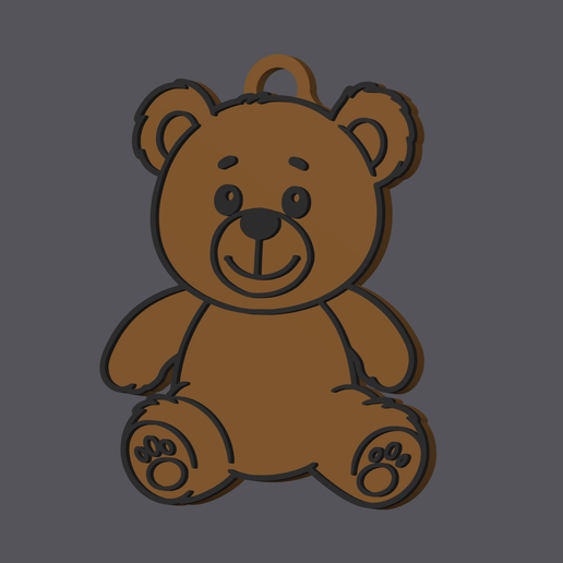 🧸 Teddy Bear - Keychain v1・ STL File for 3D printing・Cults