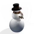 UY.jpg DOWNLOAD SNOWMAN 3D Model - Obj - FbX - 3d PRINTING - Christmas - Noel Christmas