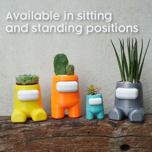 sitting standing.jpg Télécharger fichier STL Parmi nous Jardinière auto-arrosante • Design à imprimer en 3D, JoshuaDomiel