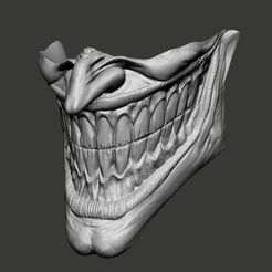 1.jpg Datei STL Joker und Venom Joker Smile Face Maske・Modell für 3D-Druck zum herunterladen