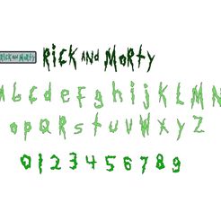 assembly1.jpg STL file Rick and Morty Letters and Numbers・3D printer design to download, input