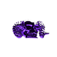 2_inch_snap_in_w-_v3_demon_skull.stl Free STL file 2" Receiver Cover w/Demon Skull - just snaps in・3D printer model to download