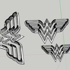 Wonder-woman-logo.png Wonder Woman Logo cortador de galletas impresión diseño de la torta decoración de la muchacha del partido