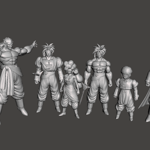 full-team.png Full Bojack team 3D Model