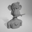 240.jpg Файл OBJ Скучающая обезьяна Бюст 240・3D-печать дизайна для загрузки