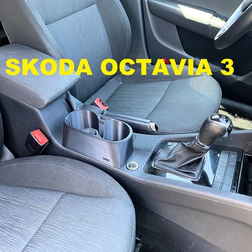 SKODA OCTAVIA 3 III CUPHOLDER YOUTUBE VIDEO HIH CUPPHONE CUP HOLDER