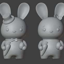 1.jpg Easter Bunnies Figurines Couple Boy and Girl