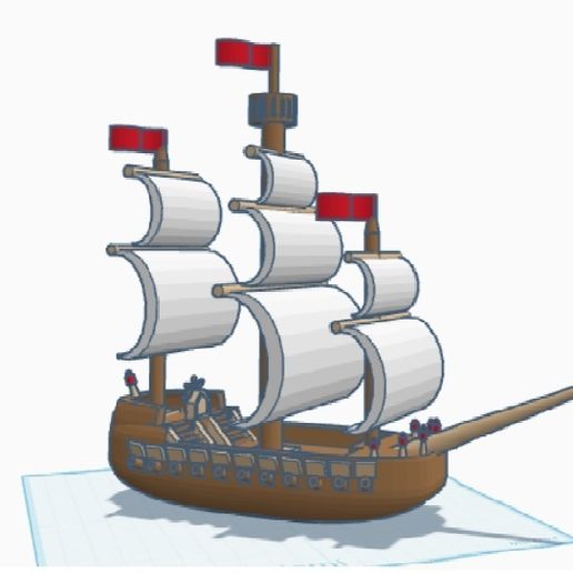 Pirate Ship – 3D Printable STL – Pirate Boat Miniature - Korsan Gemisi Detaylı