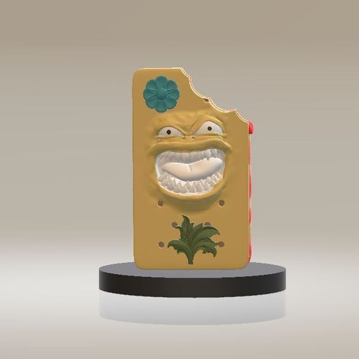 Funny Angry Cartoon Chocolate Bar Character