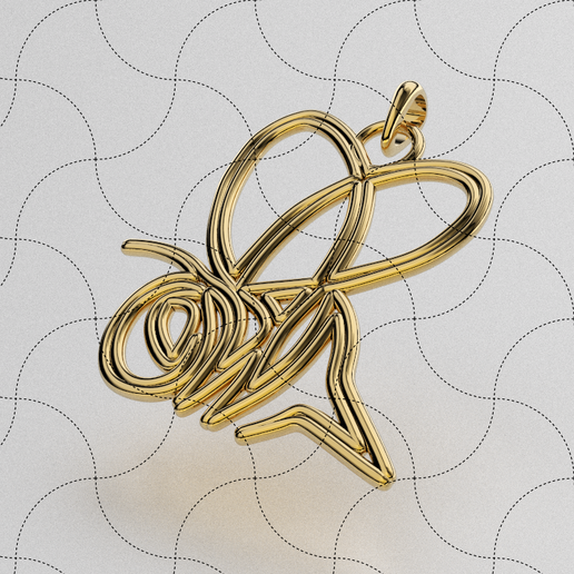 Fine Jewelry, Bee Earring 3D model