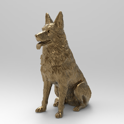 untitled.223.png Free STL file East-European (German) Shepherd dog ( remix challenge )・3D printable model to download