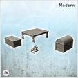 1-PREM.jpg Modern interior set with trap and furniture (1) - Future Sci-Fi SF Post apocalyptic Tabletop Scifi 28mm 15mm 20mm Modern