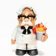 0001.jpg White Colonel Sanders The Chicken Father KFC toy