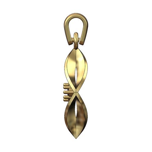 Tri-cluster-Mirored-Open-link-Leaf-pendant-02.jpg Треугольная подвеска с бриллиантовым кластером и шармом в виде витых листьев 3D печатная модель