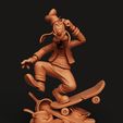 D7.78.jpg Goofy Skateboarder Figur | Disney Extremsport Statue | Skater Goofy 3D Druck