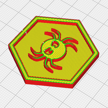spooky_spider-preview.png Spooky Spider Hexagon – 3D Printable Game Token