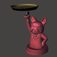 213123221332213.png Fichier STL FRENCH BULLDOG BUTLER WITH TRAY - KEY HOLDER - ORGANIZER - JEWELRY・Design à télécharger et à imprimer en 3D