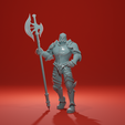 1.png 3D-Datei Königlicher Garde-Ritter mit Hellebarde・3D-Druck-Idee zum Herunterladen