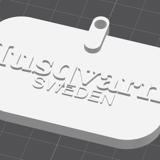 Брелок Husqvarna для печати в 3D