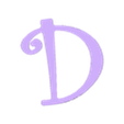 D.stl Straw topper letter D