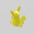 pika-1.png Archivo STL Pikachu lindo Pokemon de bajo poligonaje・Idea de impresión 3D para descargar