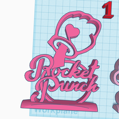 rocketpunch1.png STL file Rocket Punch v1 Kpop Display Logo Ornament・3D printing design to download