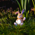 6.png STL-Datei Print-In-Place Cute Lucky Bunny・Vorlage für 3D-Druck zum herunterladen