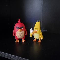 20220821_234124.jpg STL file 2 Pack - Inspired by Angry Birds characters Chuck and Red - both character models included・3D printable design to download