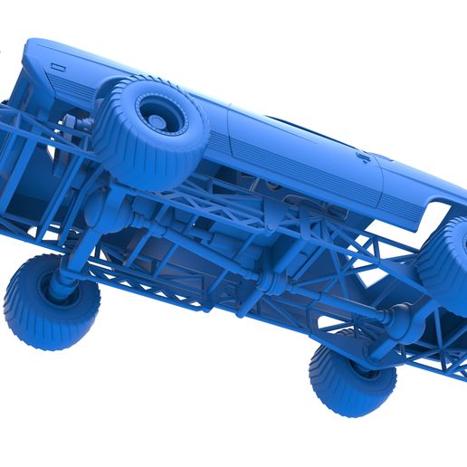 52.jpg Fichier 3D Camion tracté 4wd avec coque de voiture échelle 1:25・Objet imprimable en 3D à télécharger, CosplayItemsRock