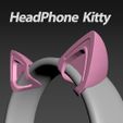 HeadphoneKitty1.jpg Archivo STL HeadPhone Kitty・Plan de impresora 3D para descargar