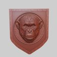 b_117.jpg Chimpanzee Animal Wall Chimpanzee Animal Bust for CNC Router Laser & 3D Printer