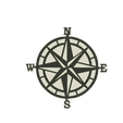 Compass-v1.png Kompass 2D Wandbehang
