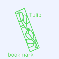 tulip-bookmark-12345678909876543212323445667788900-final.png Download free STL file Bookmark 'tulip' • 3D printable object, RaimonLab