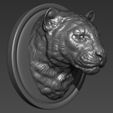 31.jpg Archivo OBJ Pantera cabeza de leopardo・Modelo de impresión 3D para descargar, guninnik81