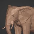I15.jpg Polygonal Elephant Statue