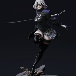 1.png 3D file 2B (Nier Automata) STL Ready-to-print model・3D printable model to download